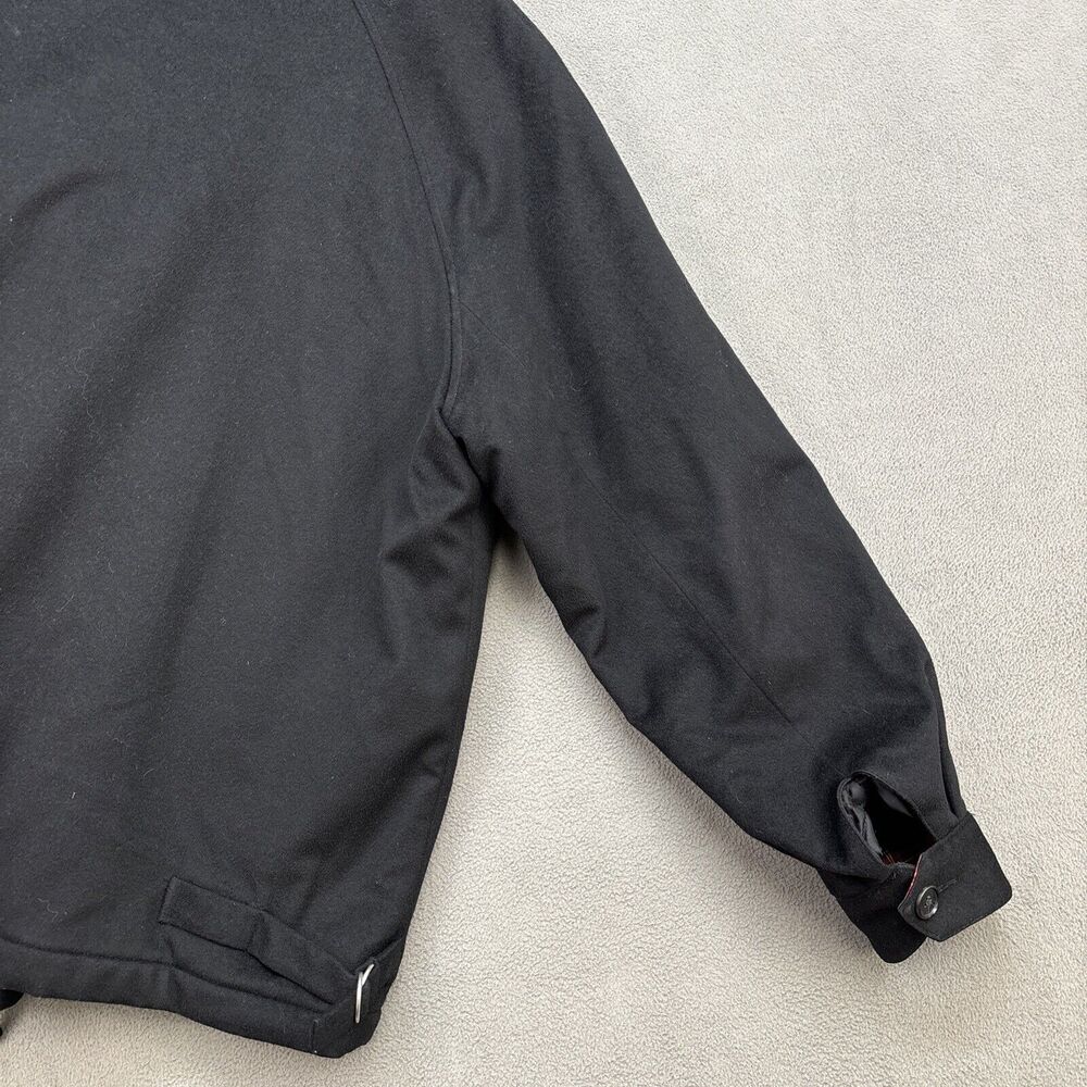 Daniel Cremieux Wool Coat Mens L Black Signature Collection Flannel Lined - Picture 12 of 12